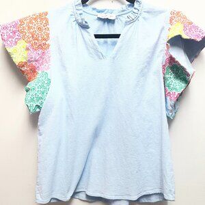 l Highland Park by Material Girl light blue top in large